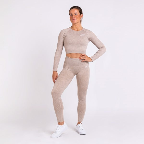 Seamless Ribbed Long Sleeve Cropped Top