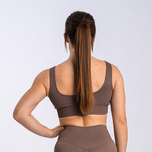 Seamless Ribbed Sports Bra