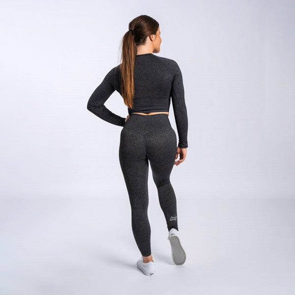 Seamless Ribbed Long Sleeve Cropped Top